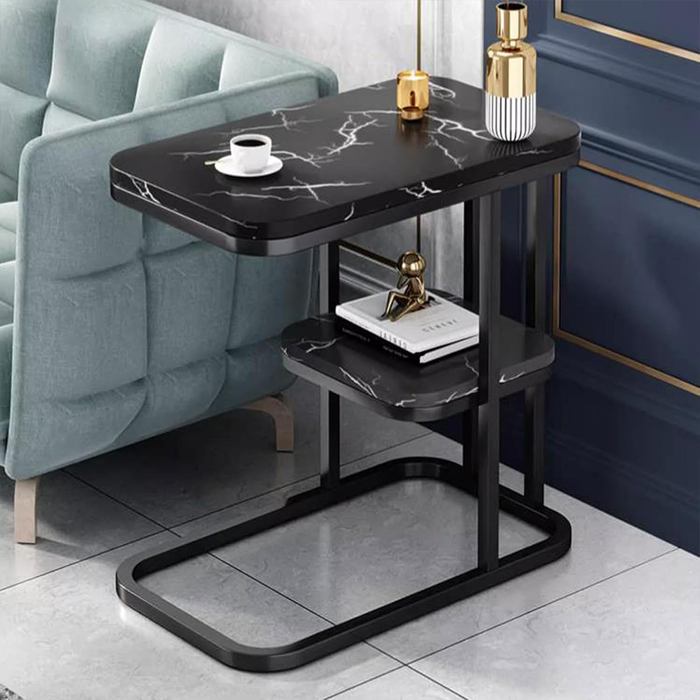 Tavolino da Soggiorno Angolare Moderno in Ferro