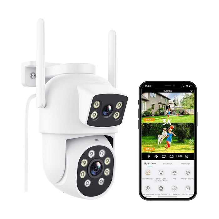 Telecamera Wi-Fi da Esterno 2.5K con Doppia Lente
