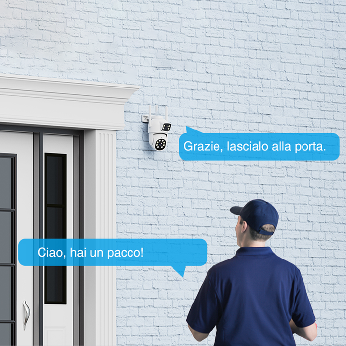 Telecamera Wi-Fi da Esterno 2.5K con Doppia Lente