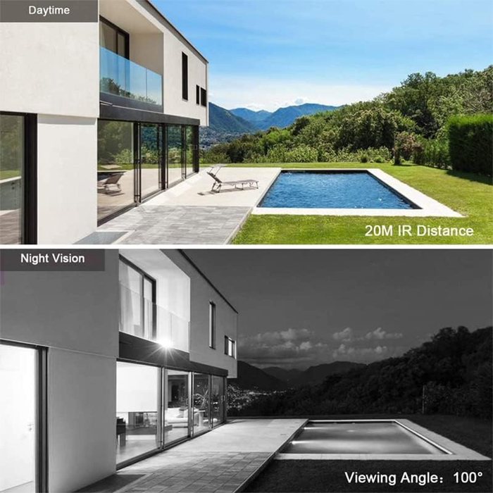 Telecamera di Sicurezza Solare IP66 con Visione Notturna e Rilevamento Movimento