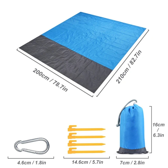 XL Waterproof Sandproof Beach Towel with Pegs