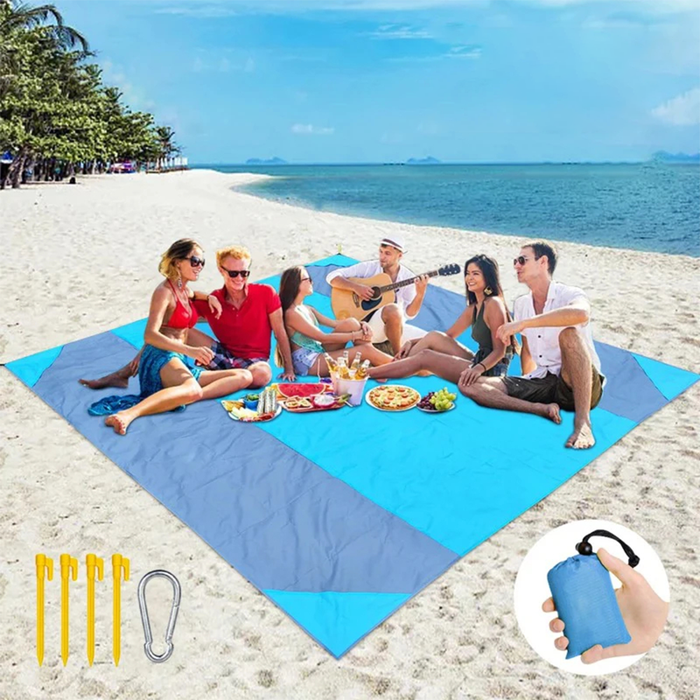 XL Waterproof Sandproof Beach Towel with Pegs