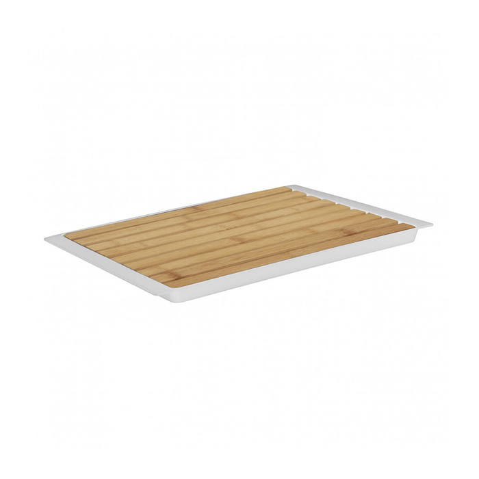 Tagliere per Pane in Legno con Vaschetta Raccogli Briciole