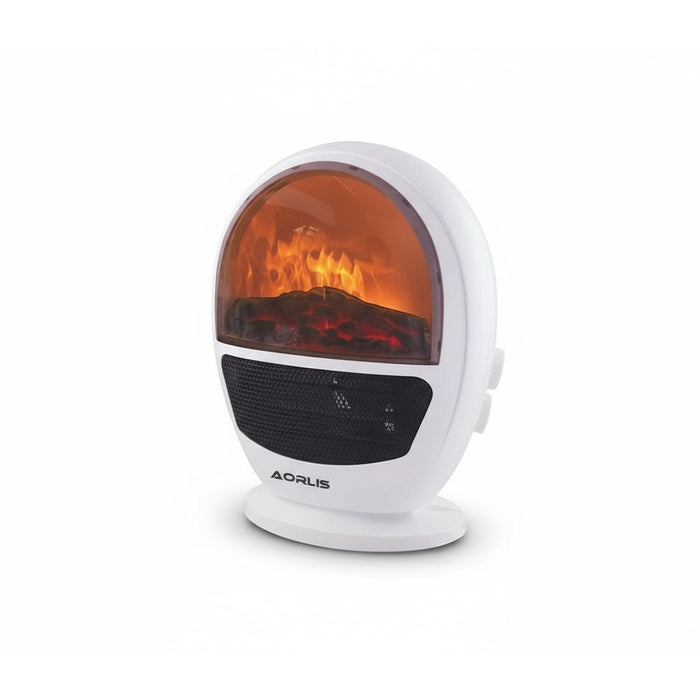 Electric Fireplace Effect Fan Heater with Flame