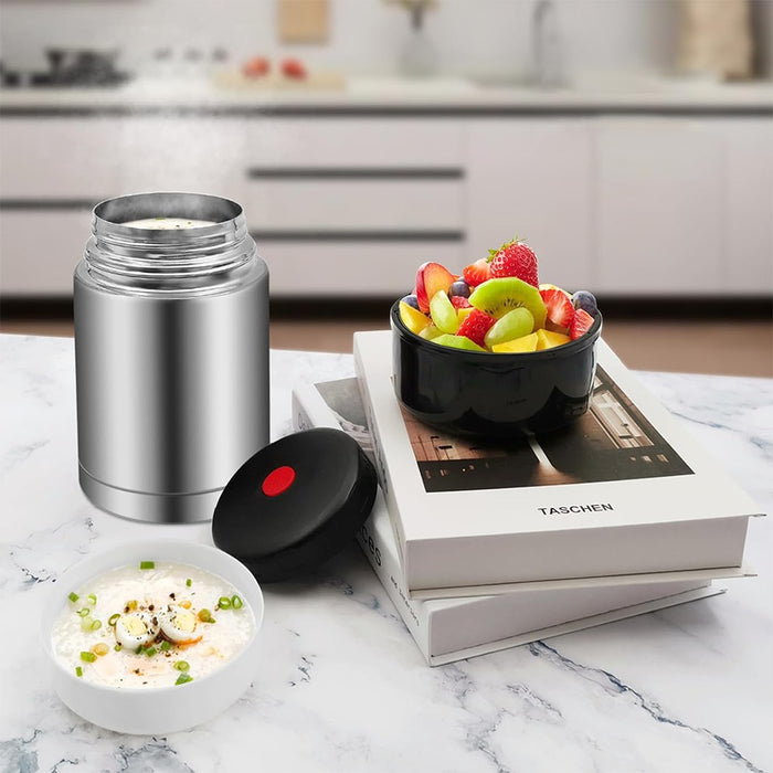 Double-Walled Stainless Steel Food Thermos for Hot and Cold Food