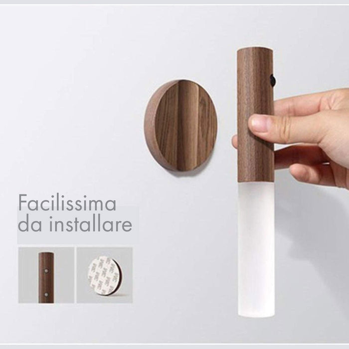 Elegance Light Wood LED Adhesive Light with Motion Sensor