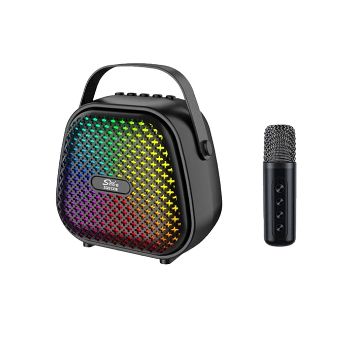 Bluetooth Karaoke Speaker with Microphone and RGB Lights