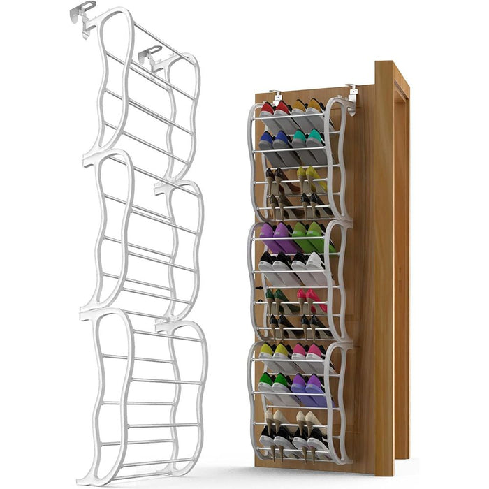 Space-saving wall shoe rack