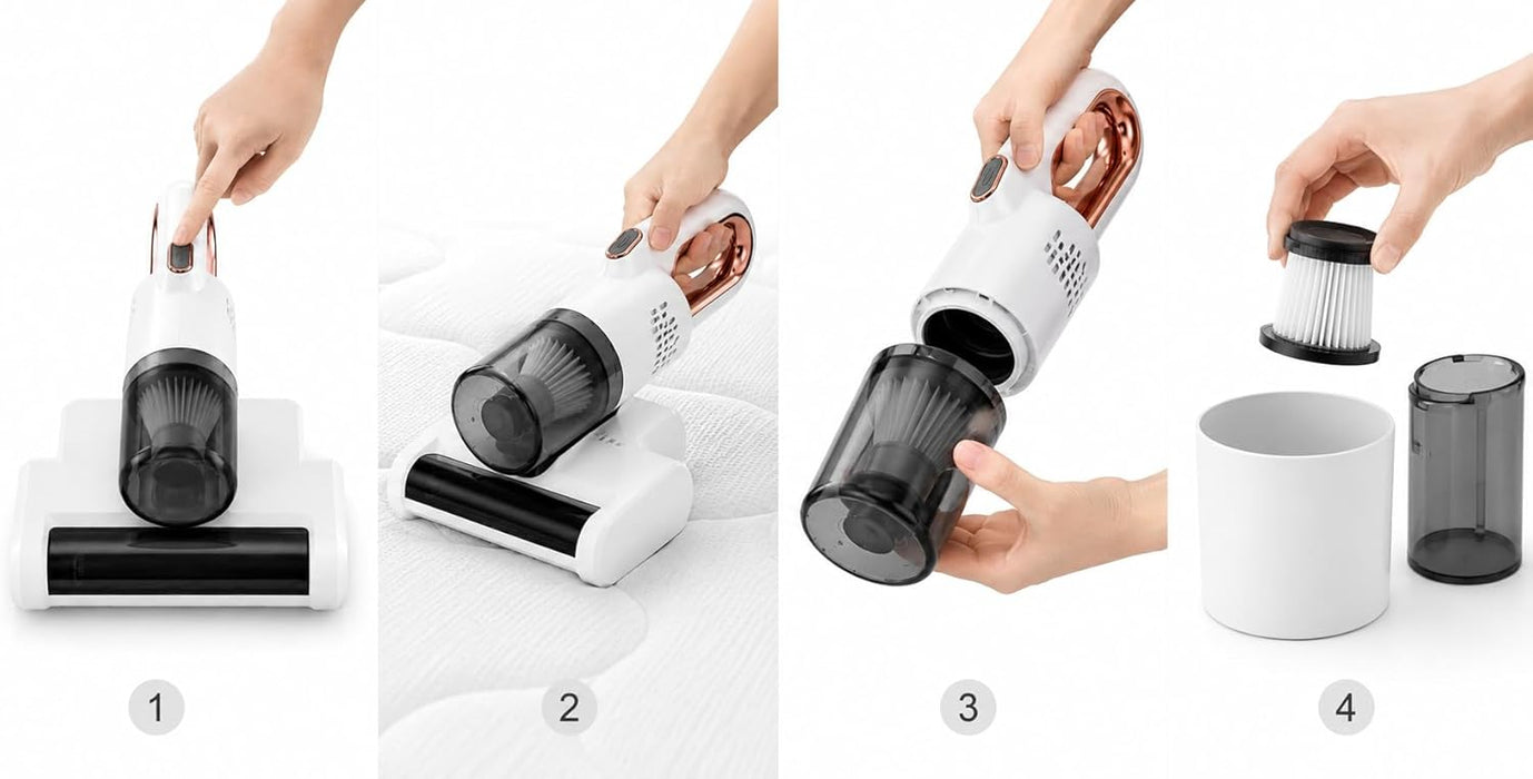 Mini Aspirapolvere Portatile Multifunzione 3 in 1 - Aspira, Soffia e Rimuove gli Acari