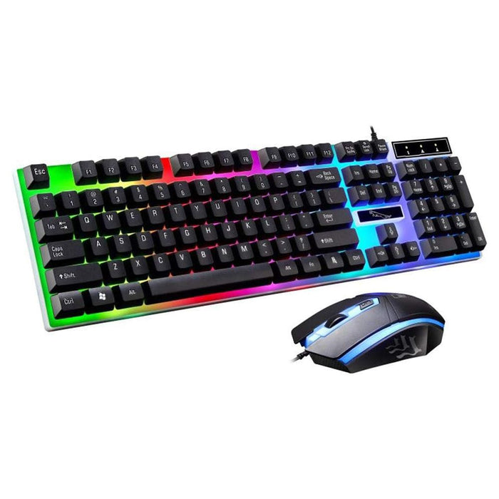 Tastiera Gaming Retroilluminata LED con Mouse Ottico