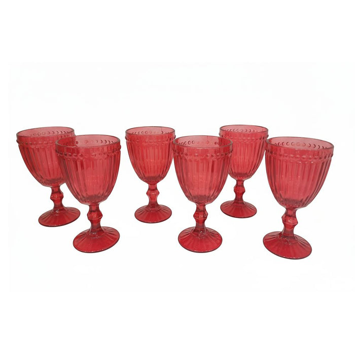 Calici Vetro Rosso Merry Christmas