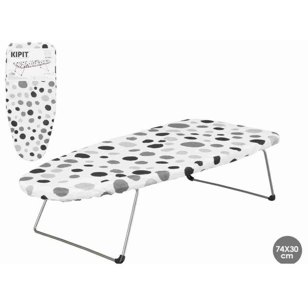 Asse da Stiro da Tavolo Pieghevole 30x74 cm in Metallo - Mini Stiratoio Salvaspazio Portatile con Gambe Richiudibili
