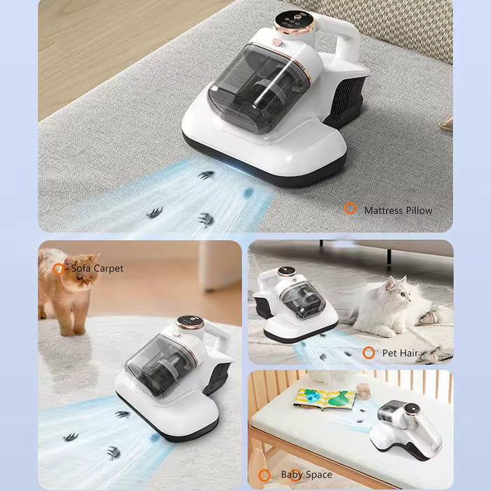 Scopa elettrica ricaricabile con accessori inclusi: bocchetta fessure e spazzola per pulizia profonda casa