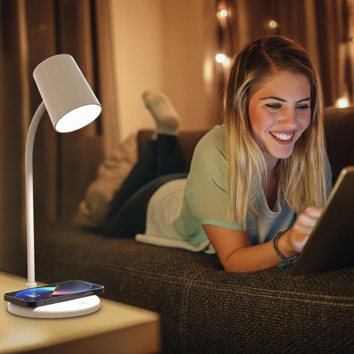 LumiCharge Symphony 3-in-1 Lampada con Caricatore Wireless e Speaker Bluetooth
