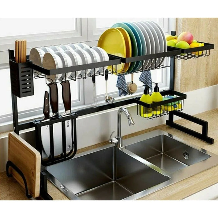 Easy Kitchen 2 Tier Stainless Steel Freestanding Dish Drainer