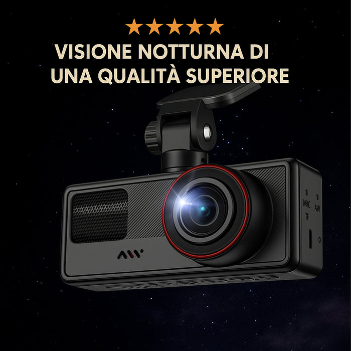Black Box Dash Cam 3 Canali 1080P con WiFi