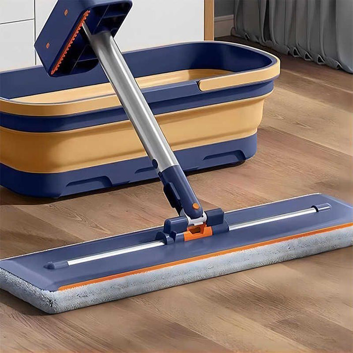 Flat Mop Grande con Sistema di Pulizia Rapido, Perfetto per Casa e Ufficio