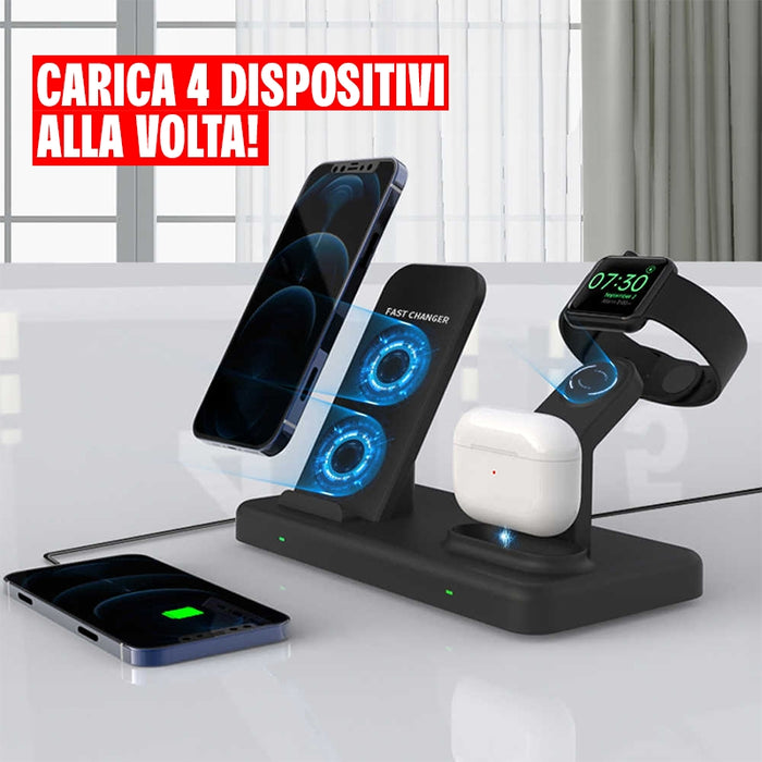 PowerLink Pro Stazione di Ricarica Wireless 4 in 1