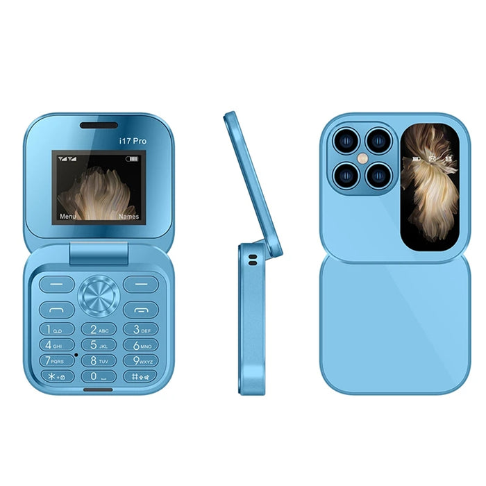 i17Pro Flip Phone, Telefono Pieghevole Dual SIM