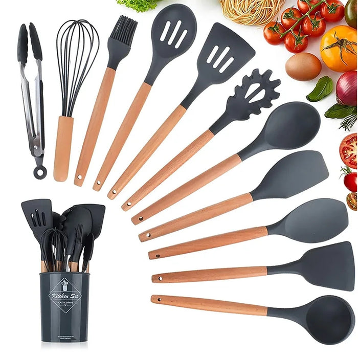 Useful Cooking Set Silicone Kitchen Utensils