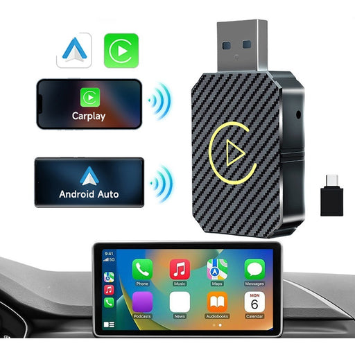 Adattatore wireless CarPlay e Android Auto con schermo auto