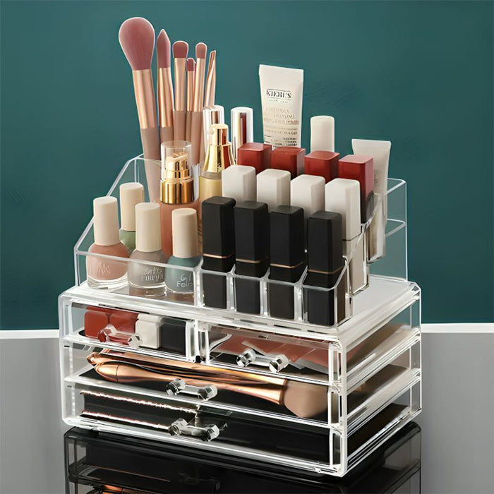 Beauty Crystal Box, Elegant and Multipurpose Organizer for Makeup and Jewelry