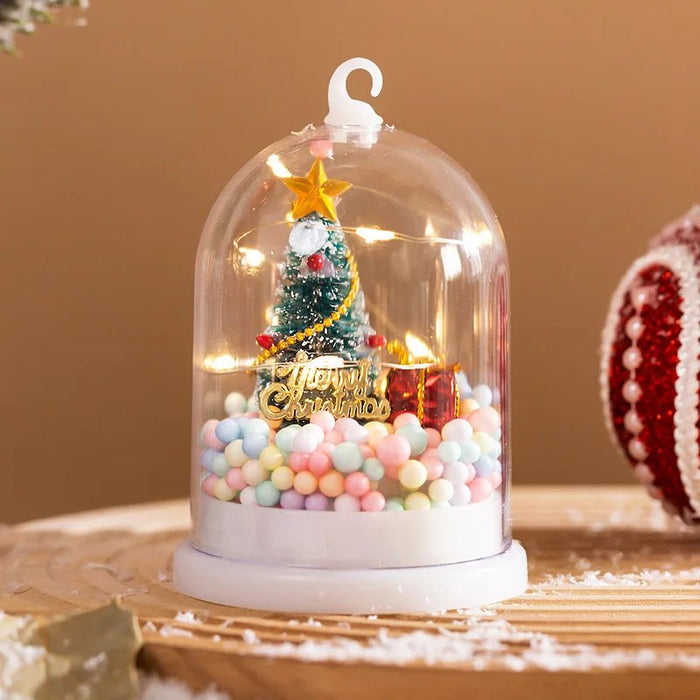 Snowball Miniature Christmas Tree Decoration with LED Lights