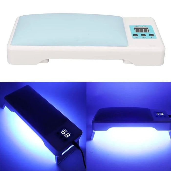 Glam Nail Pro 120W Lamp, High Efficiency LED UV Lamp with Cushion and Foldable Design