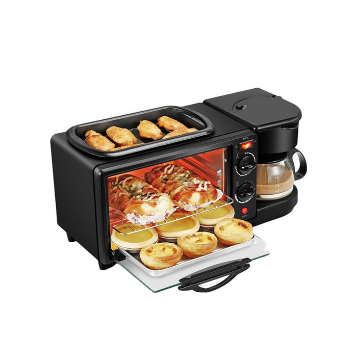 Mini Chef 3-in-1, Set Colazione Multifunzionale per Pane, Toast e Caffè