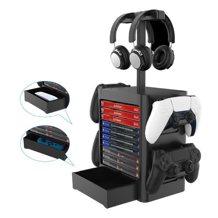 Game column station, headphones, joystick