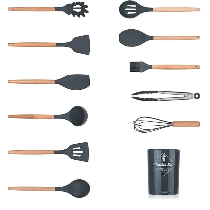 Useful Cooking Set Silicone Kitchen Utensils