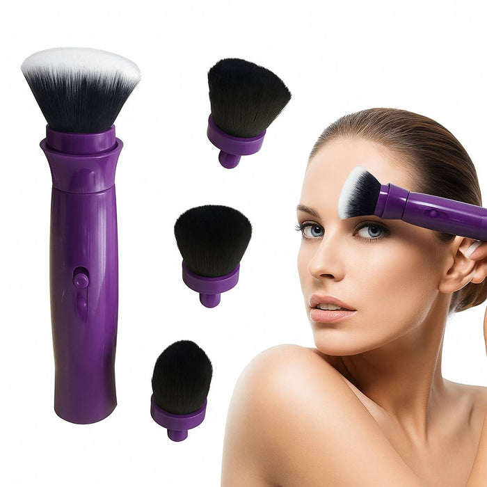 Pennello Make Up Rotante Elettrico con Testine Intercambiabili
