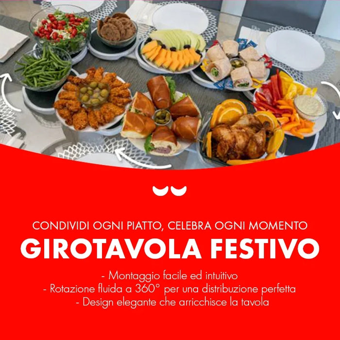 Giro tavola Festivo Vassoio Girevole per Tavola