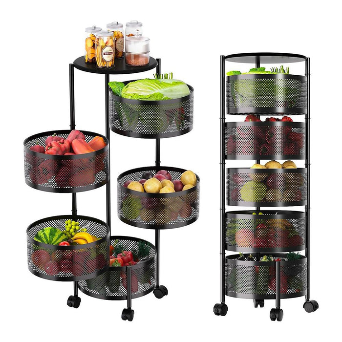 Scaffale Girevole da Cucina a 5 Livelli