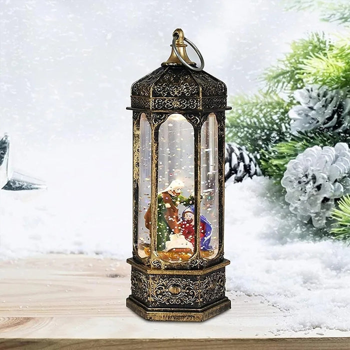 LED Lantern with Christmas Motif