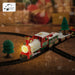 Locomotiva del trenino di Natale con faro acceso e suoni