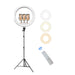 Ring light LED 45 cm con treppiede, 3 porta smartphone e 3 tonalità di luce