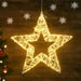 Stella luminosa di Natale oro in metallo con LED bianco caldo