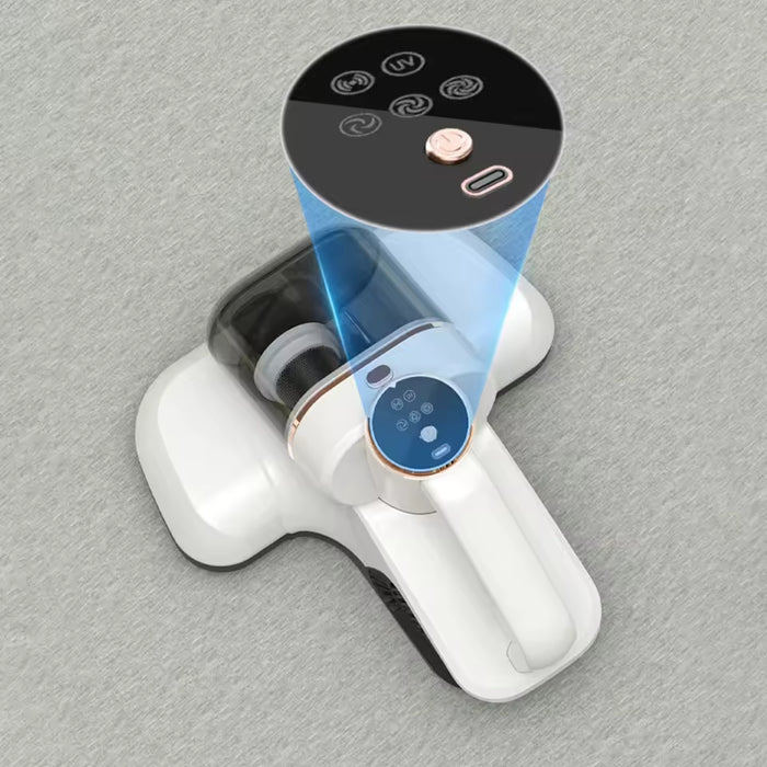 Dettaglio filtro HEPA lavabile e serbatoio polvere trasparente da 1L facile da svuotare