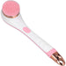 Spazzola elettrica da doccia 4 in 1 rosa con manico lungo
