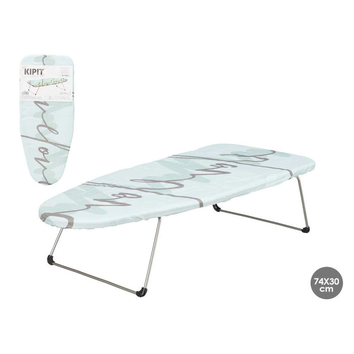Asse da Stiro da Tavolo Pieghevole 30x74 cm in Metallo - Mini Stiratoio Salvaspazio Portatile con Gambe Richiudibili